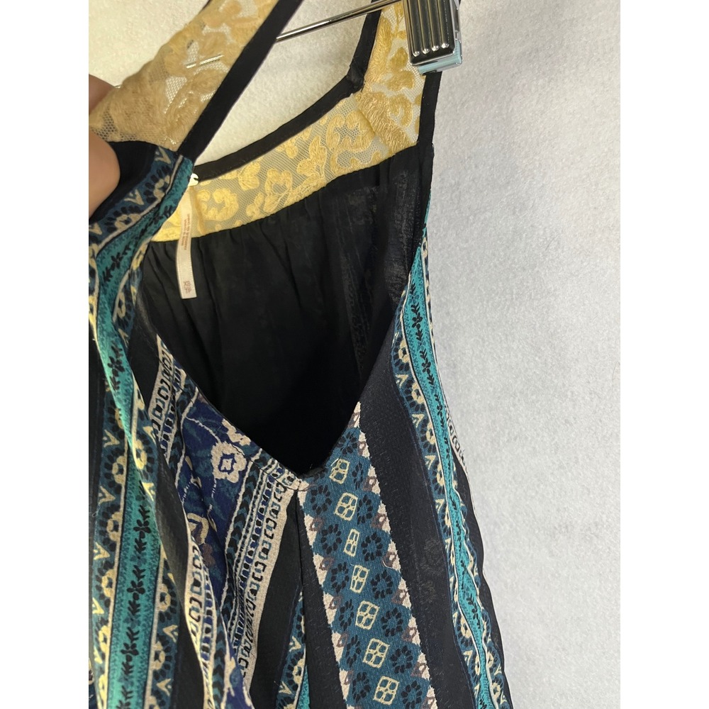 Free People Floral Patchwork Lace Slip Dress XS Boho Hippie Bohemian Whimsical - Picture 9 of 9